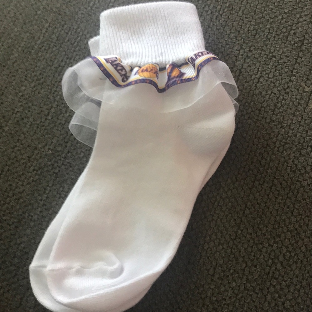 Girl Handmade LAKERS RUFFLE SOCKS